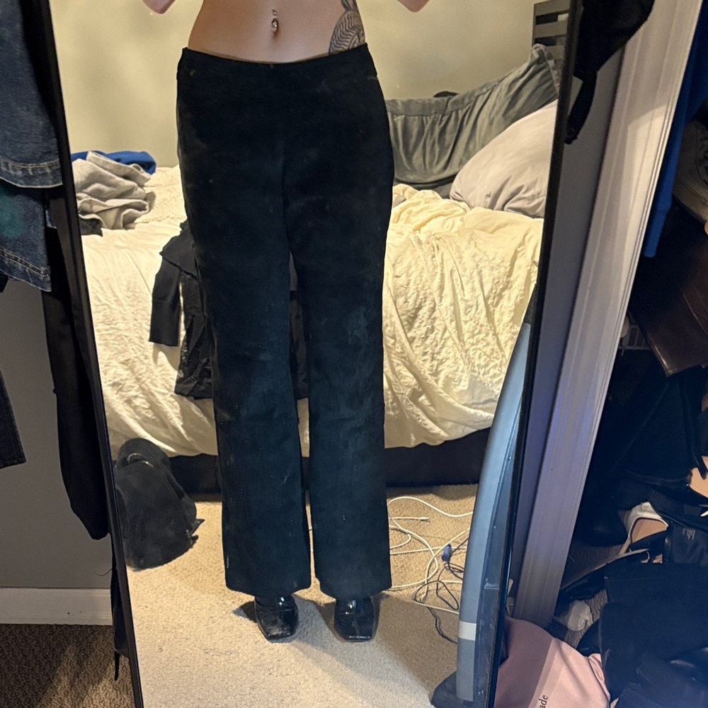 Black Danier Suede Pants